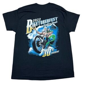 2022 Biketoberfest Daytona Beach Zeus Graphic T-Shirt Men's Size XL Black